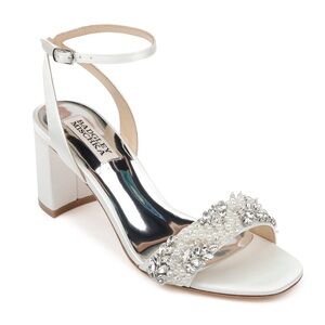 Badgley Mischka Clara Embellished Strap Evening Shoe